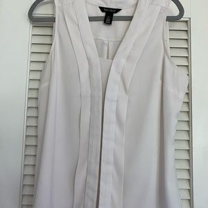 White House black Market white blouse tank